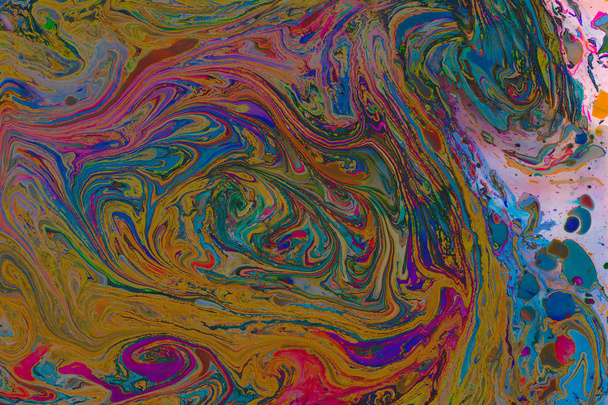 Abstrakte Grunge Art Hintergrundtextur mit bunten Farbklecksen - Foto, Bild