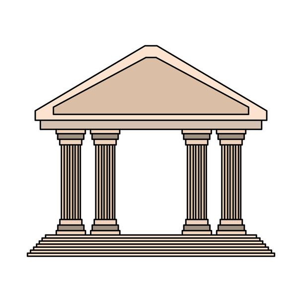 símbolo del edificio del banco
 - Vector, imagen