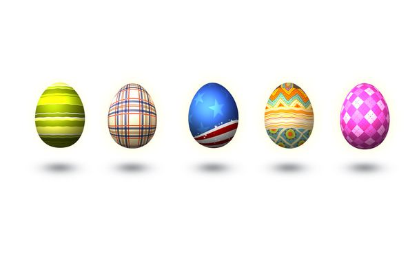 Easter Eggs isolated on white - Photo, Image