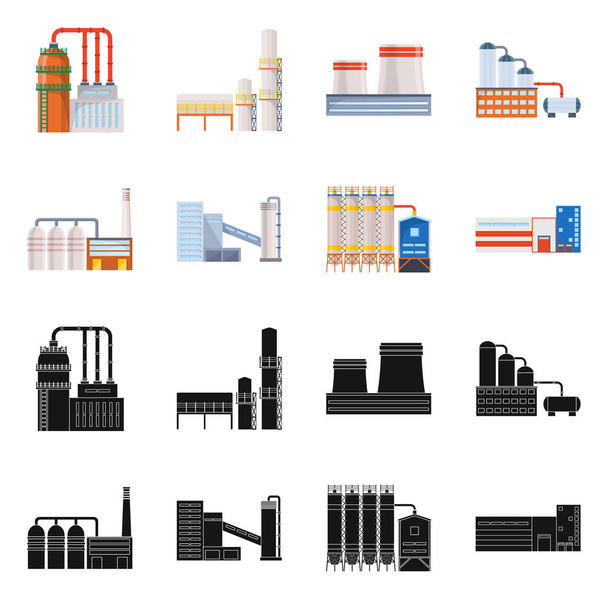 Isolated object of production and structure icon. Set of production and technology stock symbol for web. - Vector, Image
