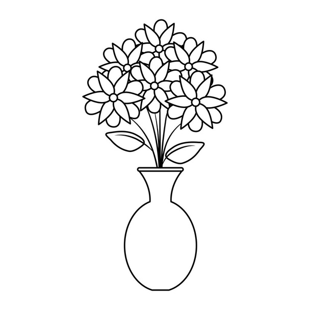 Vaso con icona fiori
 - Vettoriali, immagini