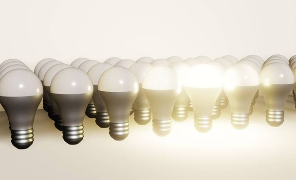 3D three led bulbs - Photo, Image