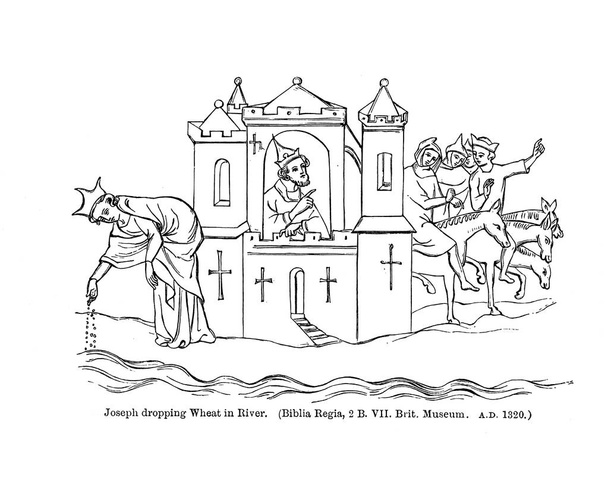 Chrześcijańska ilustracja. stary wizerunek - Zdjęcie, obraz