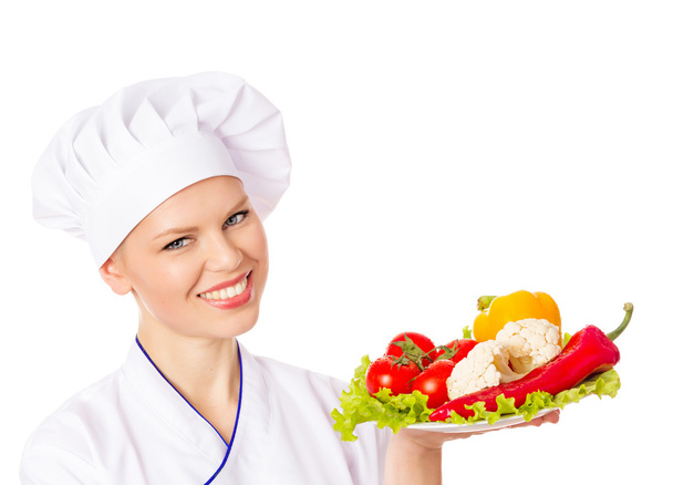 Chef woman cook - Фото, изображение
