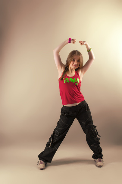 Aerobics zumba fitness woman - Photo, image
