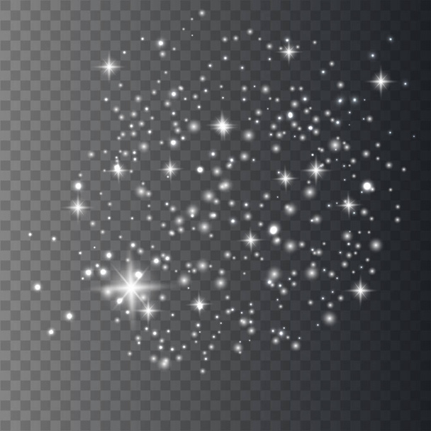 Bílé jiskry a zlaté hvězdy - Vektor, obrázek