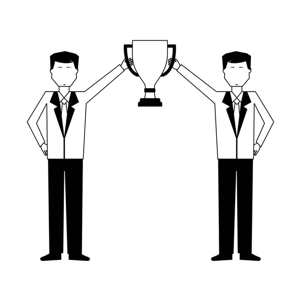 hommes d'affaires avec trophée tasse avatar caractère
 - Vecteur, image