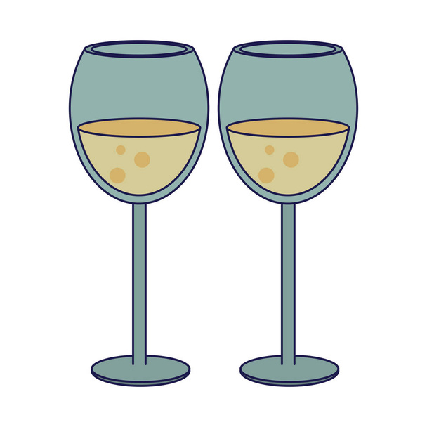 Wine and gastronomy concept - Vector, Image