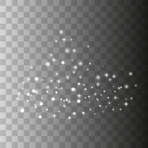 White sparks and golden stars - Vector, Image