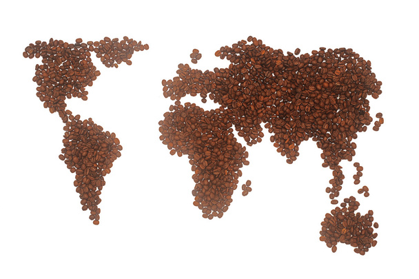 Mappa del mondo del caffè
 - Foto, immagini