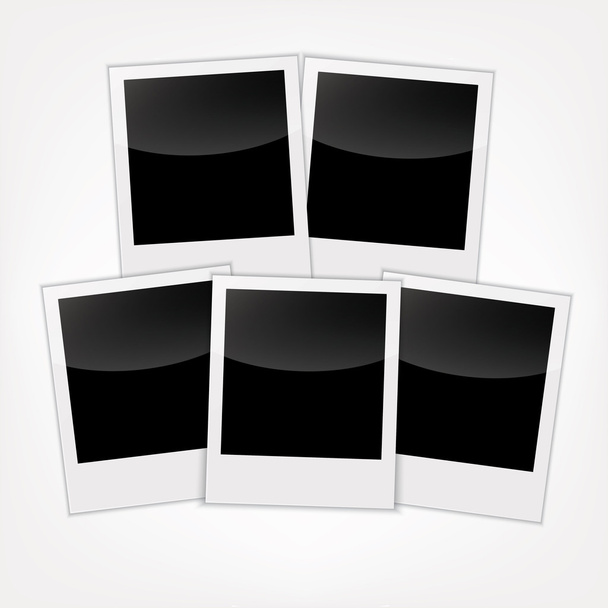 5 blank photo frames - Διάνυσμα, εικόνα