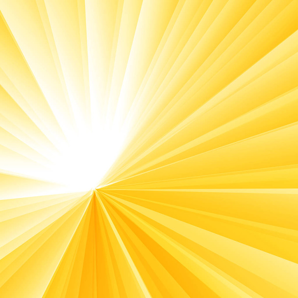 抽象的な光は黄色の放射状のグラデーションの背景を破裂させる。サンバースト - ベクター画像