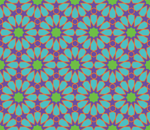 Religious Ornamental star seamless pattern. Vector illustration. - Vektör, Görsel