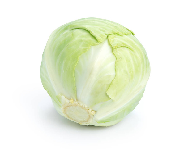 raw cabbage isolated on a white background - Φωτογραφία, εικόνα