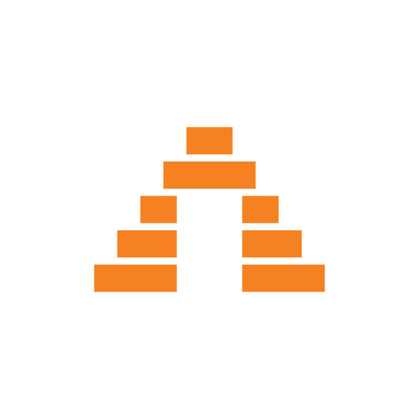 simple temple door ladder logo vector - Vetor, Imagem