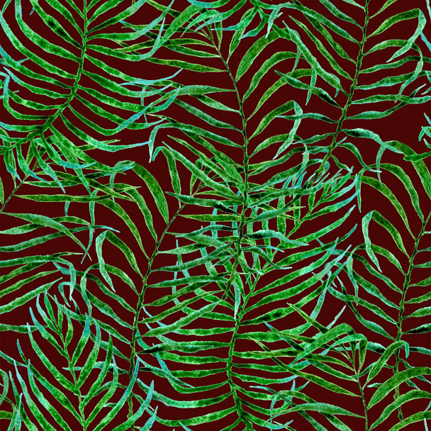 Tropical seamless pattern. Watercolor tangled palm - Fotó, kép