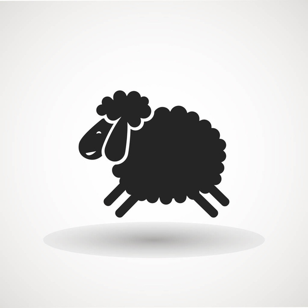 Sheep icon. Animal head. Silhouette icon sheep. Farm sign. Graph symbol for your web site design, logo, app, UI. Ewes. - Vektor, kép