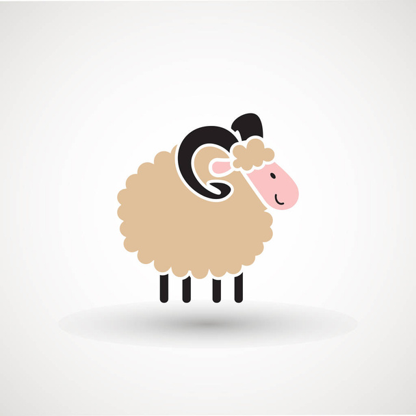 Sheep icon. Animal head. Silhouette icon sheep. Farm sign. Graph symbol for your web site design, logo, app, UI. Ewes. - Vektor, kép