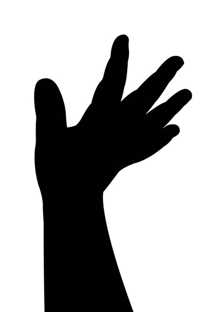 dvouletá silueta dětské ruky, vektor - Vektor, obrázek