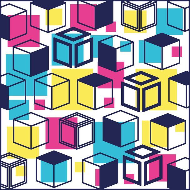 figuras geométricas cores dezenove padrões
 - Vetor, Imagem
