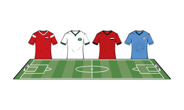Camisetas de equipos de fútbol
 - Vector, imagen
