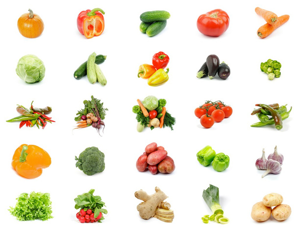 Колекція сирих овочів
 - Фото, зображення