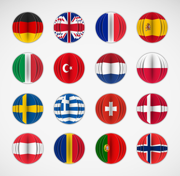 Set of flags - Vector, Image