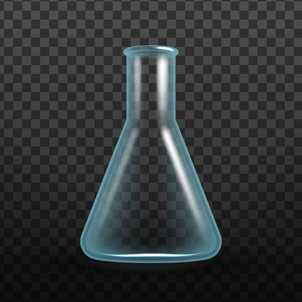 Realistic Laboratory Glassware Or Beaker Vector - Vecteur, image