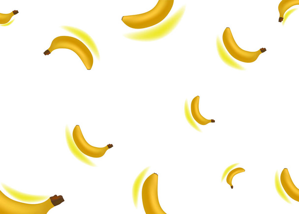 Απρόσκοπτη φόντο ρεαλιστικής μπανάνας διάνυσμα εικόνα - Διάνυσμα, εικόνα