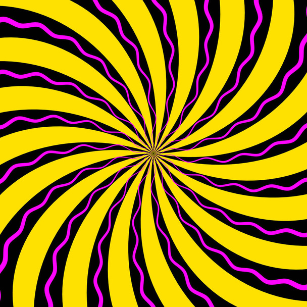 abstrakcyjny wzór stylizowane spirali psychodiczny kształt. wektor płaski - Wektor, obraz