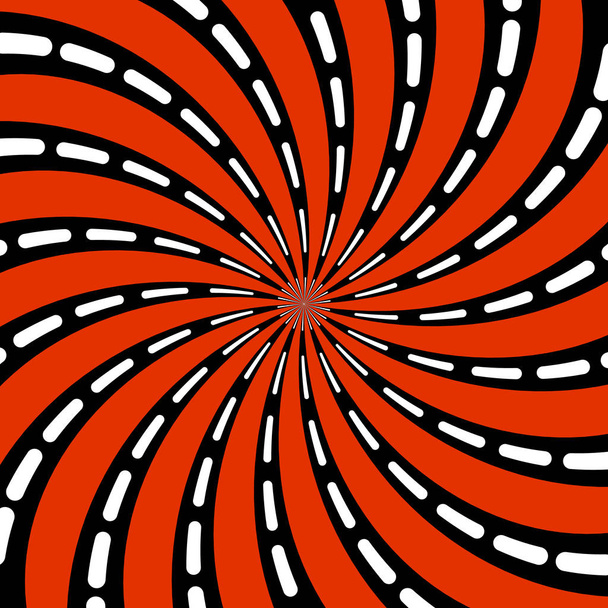 abstraktes Muster stilisierter spiralförmiger psychedelischer Form. flacher Vektor - Vektor, Bild