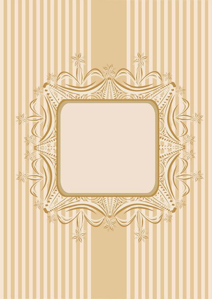 Vintage seamless wallpaper with a ribbon and frame in pastel colors. - ベクター画像