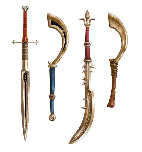 Ancient weapon. Fantasy. Set - Photo, Image