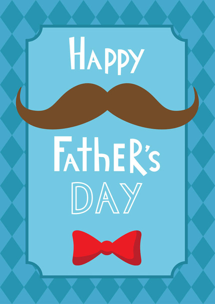 Colorful Happy Father's Day greeting card - Vector, Image