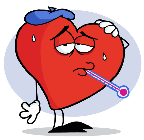 grip basmış kırmızı kalp - Fotoğraf, Görsel