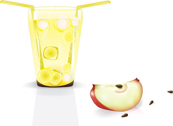 Свежий яблочный сок
 - Вектор,изображение