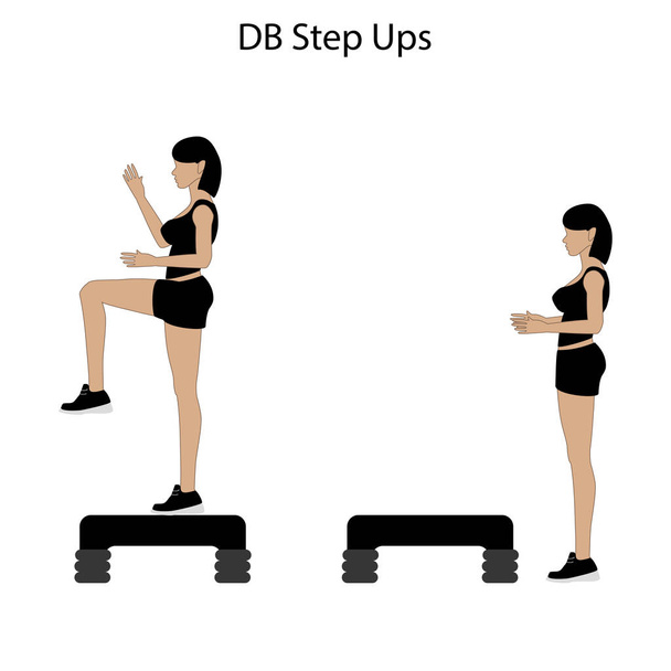 DB steps up exercise - Vector, Image