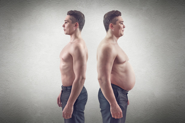 Kövér és sovány ember - Fotó, kép