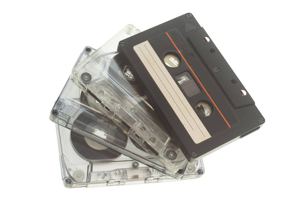 vintage cassette or audio tape isolated on white - Фото, зображення
