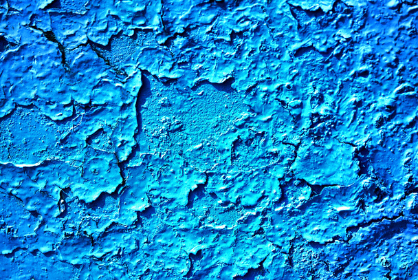 Old blue wall texture - Photo, image