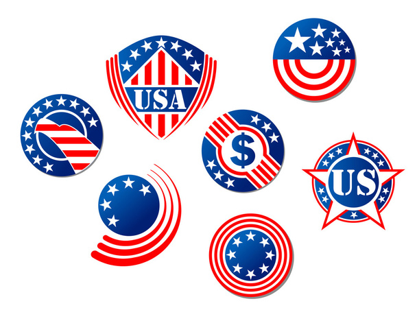 USA és az american szimbólumok - Vektor, kép