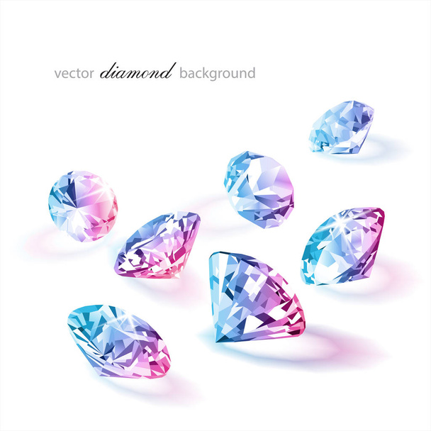 Fondo colorido de lujo con diamantes vectoriales para un diseño moderno
 - Vector, Imagen