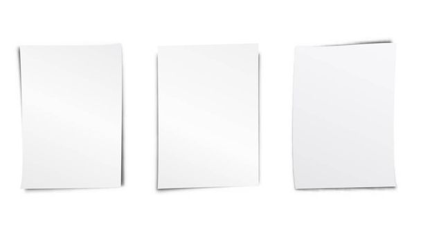 White blank paper sheet set.  - Vector, Image