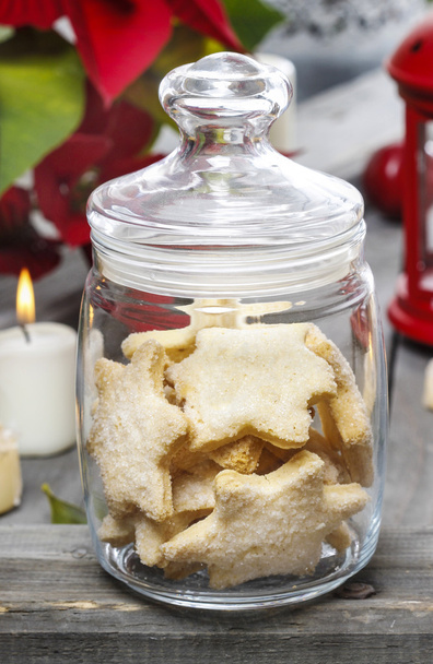 Glass jar of cookies - Foto, Imagen