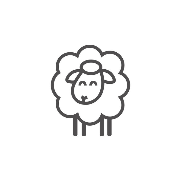 Sheep icon. Animal head. Silhouette icon sheep. Farm sign. Graph symbol for your web site design, logo, app, UI. Ewes. - Вектор, зображення
