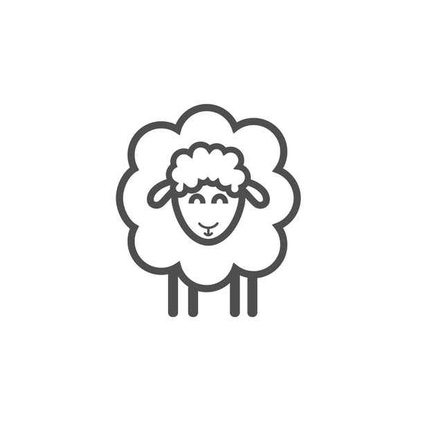 Sheep icon. Animal head. Silhouette icon sheep. Farm sign. Graph symbol for your web site design, logo, app, UI. Ewes. - Вектор, зображення