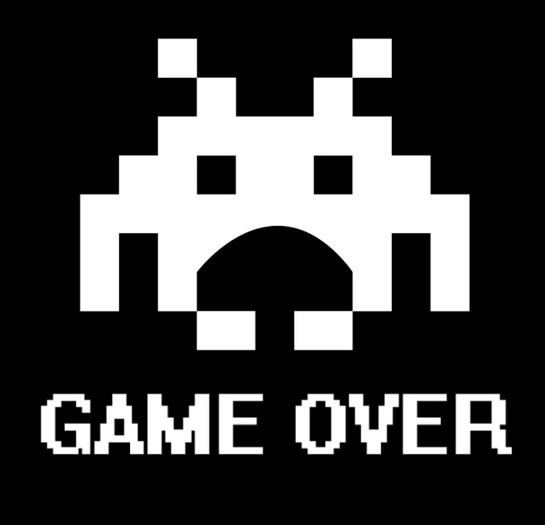 Játék vége space invader - Fotó, kép