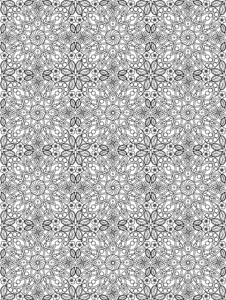 kwiat Doodles bezszwowe pattern_1 - Wektor, obraz