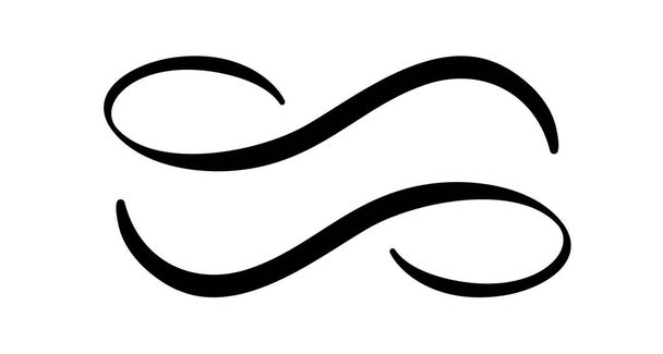 Simbolo di illustrazione vettoriale della calligrafia dell'infinito. Emblema eterno senza limiti. Nastro nero mobius silhouette. Pennellata moderna. Ciclo infinito concetto di vita. Elemento di design grafico per scheda e logo
 - Vettoriali, immagini
