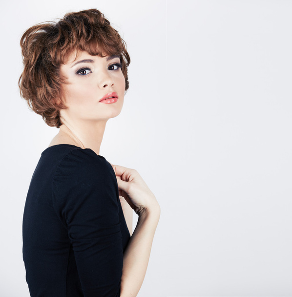Young beauty model with short hair - Fotó, kép